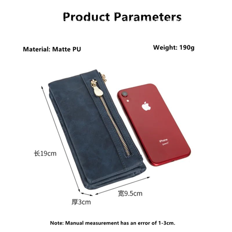 Fashion Zipper Purse Women's Wallets /Clutch Wallet Soft PU Leather Bag - silverfoxgoods